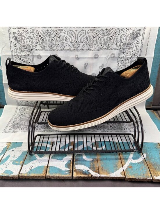 Cole Haan Original Grand Stitchlite Wingtip Oxfords Black C27959 Men 13M Worn2X main image 7